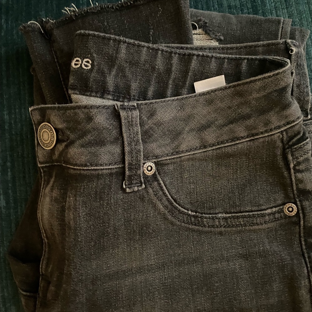 Maurices Mid Rise Skinny Distressed Jeans, Raw Hem, Medium